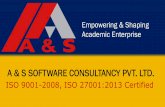 Company Presentation - A & S SOFTWARE CONSULTANCY PVT. LTD.