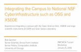 Integrating the Campus to National NSF Cyberinfrastructure such as OSG and XSEDE