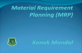 Material Requirement Planning (MRP)