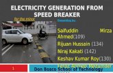 electricity generation from speed breaker