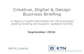 Creative & Digital Business Briefing - September 2016