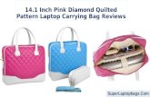 14.1 inch Pink Diamond Quilted Pattern Laptop Carrying Bag Reviews