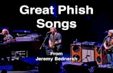 Jeremy Bednarsh's Great Phish Songs