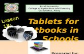 educational technology 2 lesson 18 Tablets for textbooks in schools