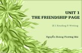 Unit 1 - The Friendship Page READING