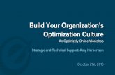 Workshop 6: Build Your Organization's Optimization Culture
