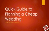 Quick guide to planning a cheap wedding