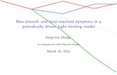 Nonsmooth and level-resolved dynamics of a driven tight binding model