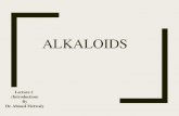 Alkaloids lecture  1 (Introduction)
