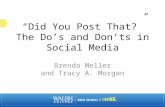 Did You Post That? The Dos and Don'ts of Social Media