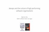 Devops and the Culture of High Performing Software Organizations