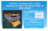 Power generation in footsteps by Piezoelectric materials