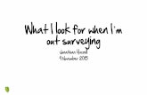 2015 11 09 what i look for when surveying