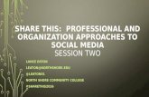 #ShareThis2016 Class 2:  Professional and Organizational Approaches to Social Media