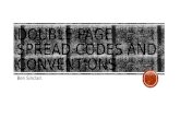 Double page spread codes and conventions