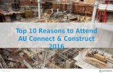 Top 10 Reasons to Attend Autodesk University Connect & Construct 2016