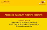 Adiabatic quantum machine learning