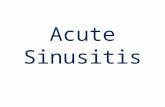 Acute sinusitis - ENT Lectures