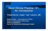 Good Clinical Practice 101