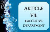 Articl VII, Section 15 and 16