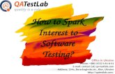 How to spark interest to software testing?