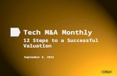 Tech M&A Monthly: 12 Steps to a Successful Valuation