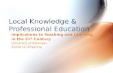 Local Knowledge and Professional Education