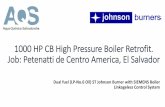 Quemado ST Johnson Instalacion 1000 HP CB High Pressure Boiler Retrofit Petenatti