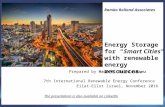 Smart Cities presentation at the Renewable Energy Conference at Eilat Eilot