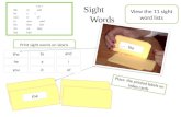 Sight Word Fluency Practice