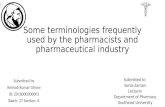 some terminologies used by pharmacist and pharmaceutical chemistry