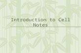 Introduction to Cell Notes