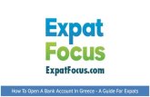 How To Open A Bank Account In Greece