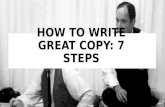 How To Write Great Copy: 7 Steps