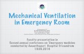 Mechanical ventilation in emergency department