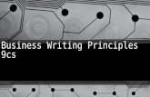 Business writing principles 9cs