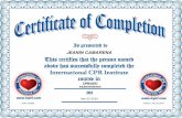 CPR Certificate Jeanin