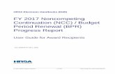 FY 2017 Noncompeting Continuation (NCC) / Budget Period ...