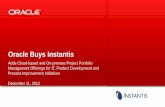 Oracle and Instantis | General Presentation
