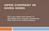 Open Company in hong kong