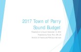 2017 Town of Parry Sound Budget - Budget Overview #2 (Dec 13)J