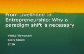 Dr. Vanita Vishwanath on "From Livelihood to Entrepreneurship: Why a paradigm shift is necesary"