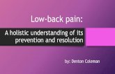 Low back pain: A holistic understanding of its prevention and resolution.