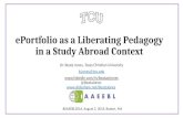 E portfolio as a liberating pedagogy in a study abroad context