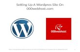Setting up a wordpres site on 000webhost.com