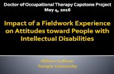 Impact of a Fieldwork Experience on Attitudes toward People with Intellectual Disabilities