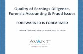 Avant-OCTN-MA Q of E Diligence and Fraud Discussion Items 052615JD