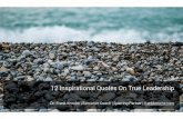 12 Inspirational Quotes On True Leadership