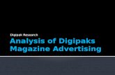 Analysis of digipaks magazine advertising
