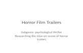 Horror film trailers research